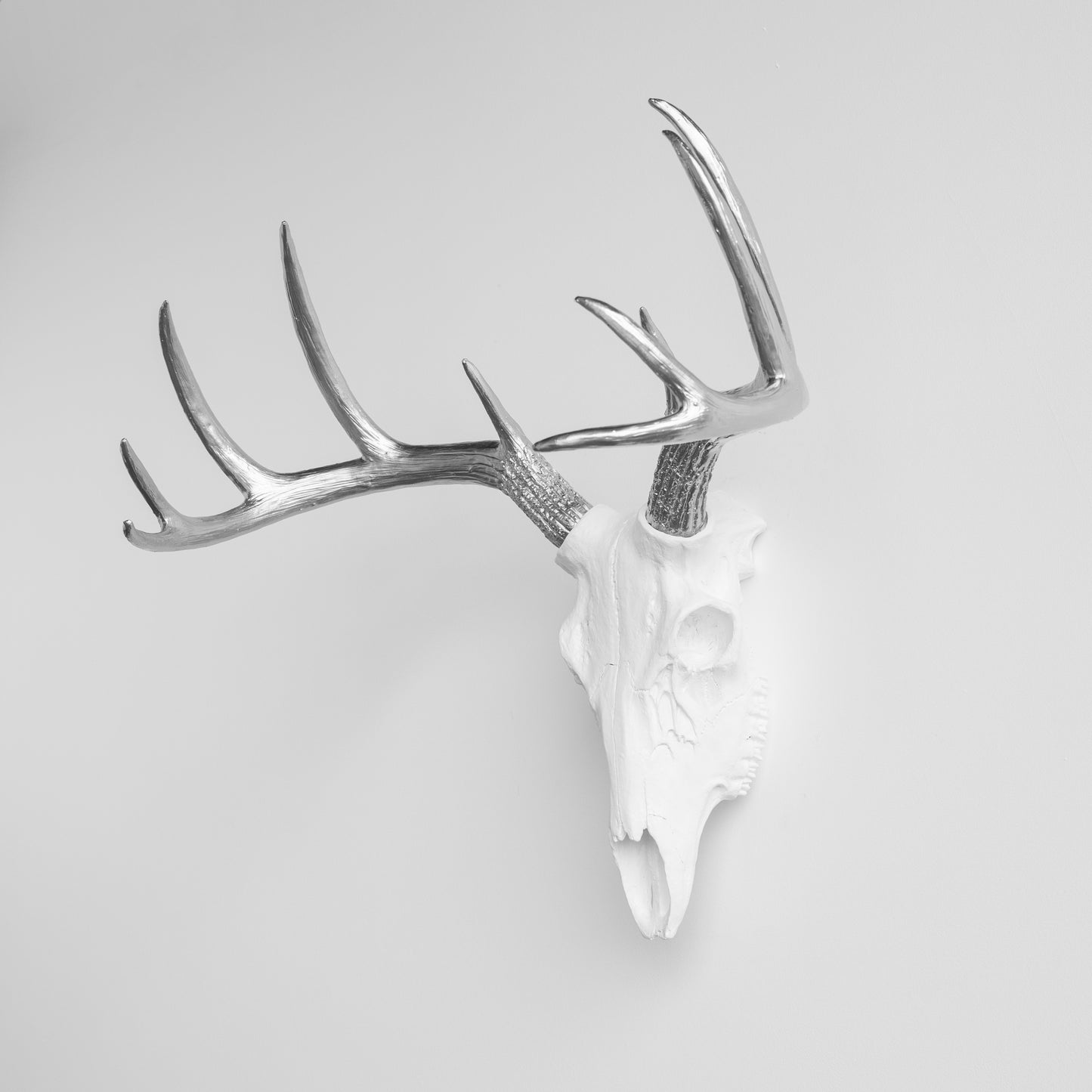 Faux Deer Skull // White and Silver