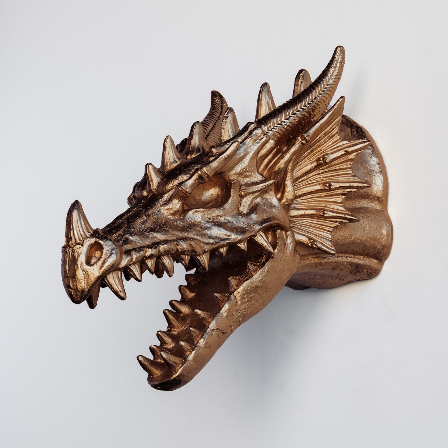 Faux Dragon Skull Mount // Bronze