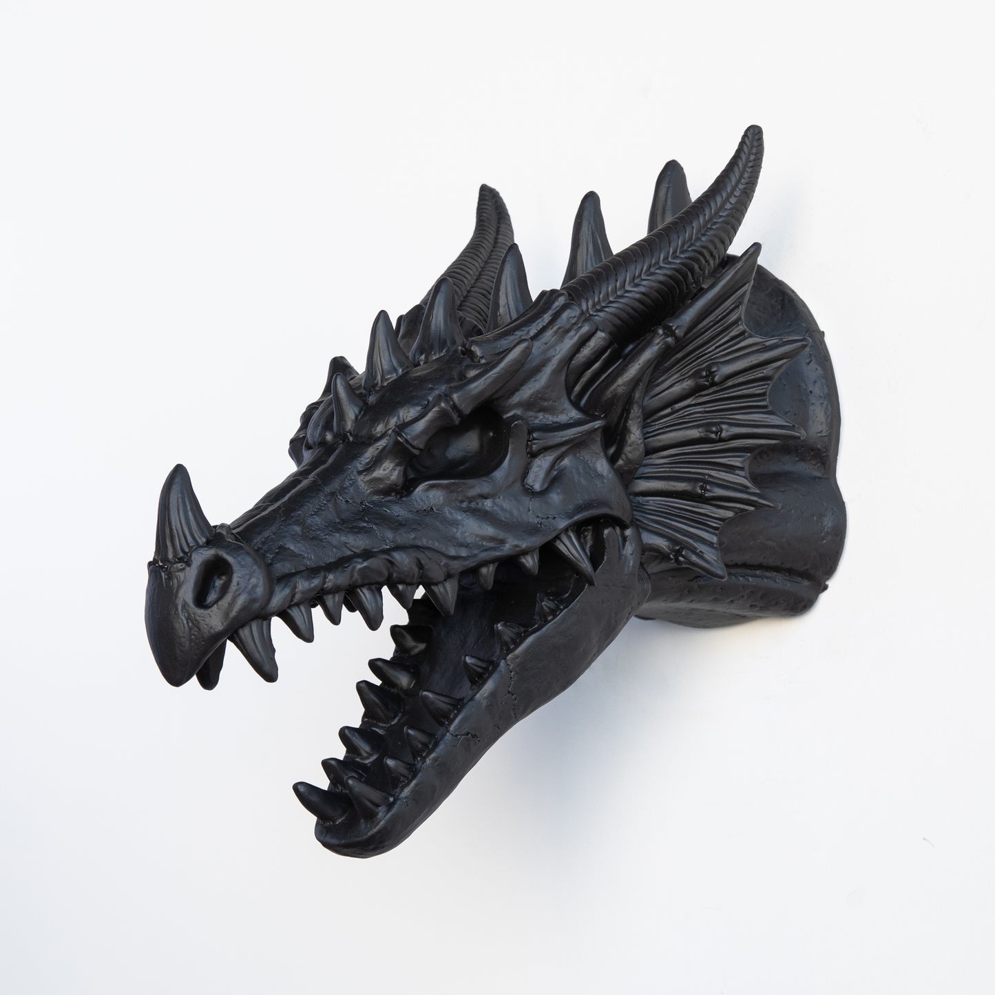 Faux Dragon Skull Mount // Black