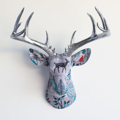 Fabric Deer Head - Winter Wonderland Fabric Deer Head