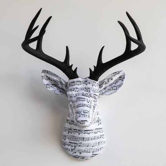 Fabric Deer Head - Sheet Music Fabric Deer Head