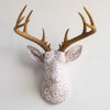 Fabric-Wrapped Deer Head - Floral Patterns