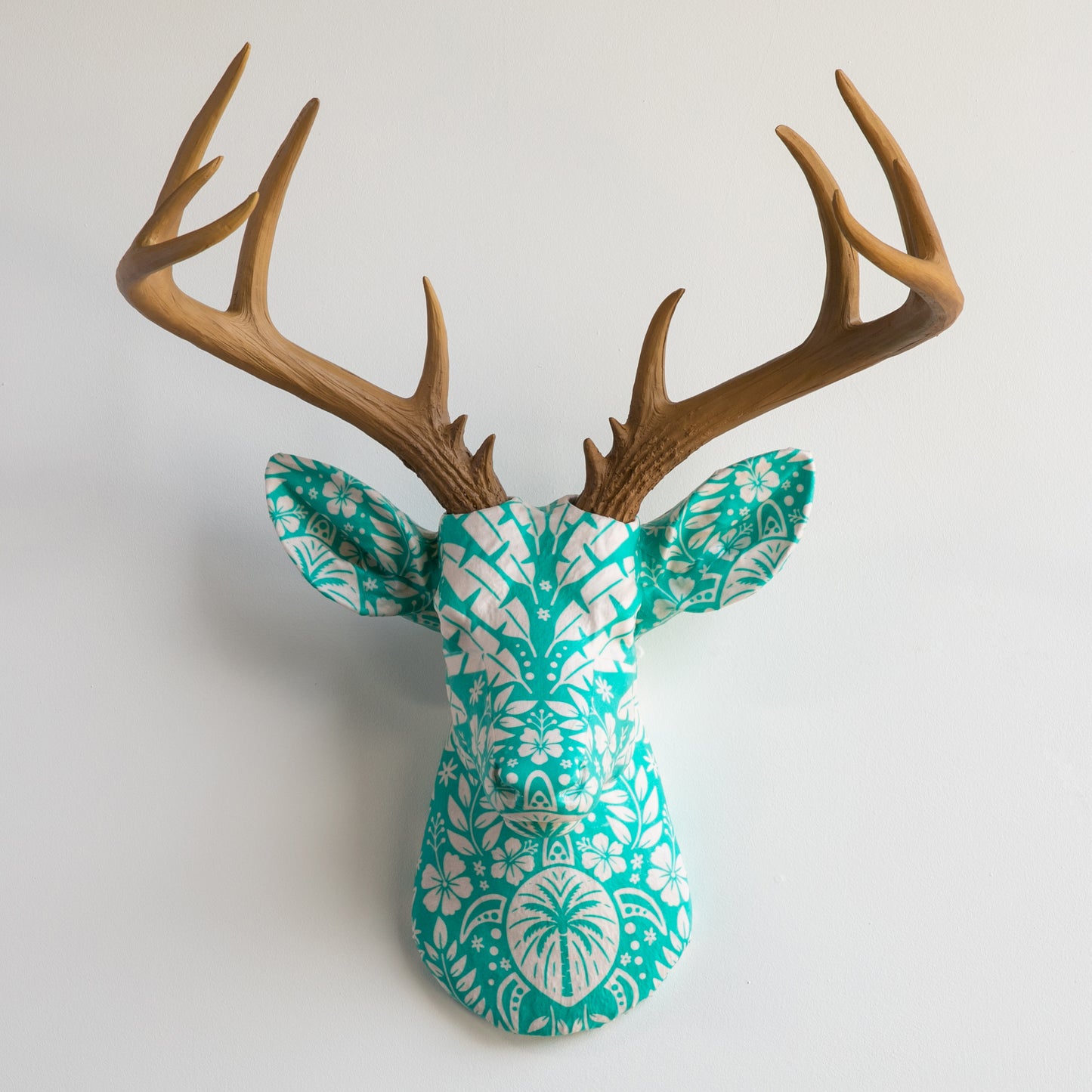 Fabric Deer Head - Hawaiian Damask Fabric Deer Head