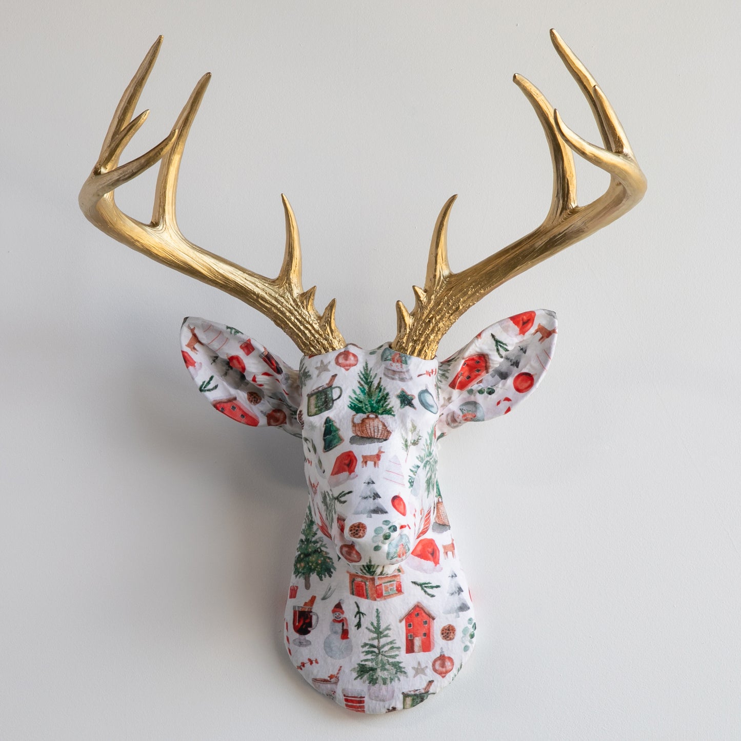 Fabric Deer Head - Cozy Christmas Fabric Deer Head