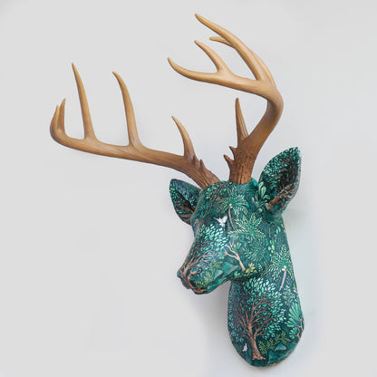 Fabric Deer Head - Lush Garden Fabric Deer Head