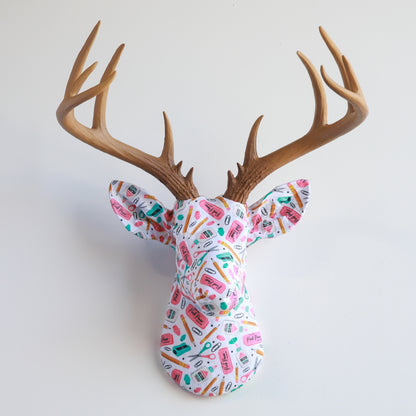 Fabric Deer Head - Teacher Fabric Deer Head