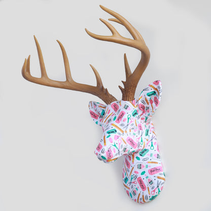 Fabric Deer Head - Teacher Fabric Deer Head