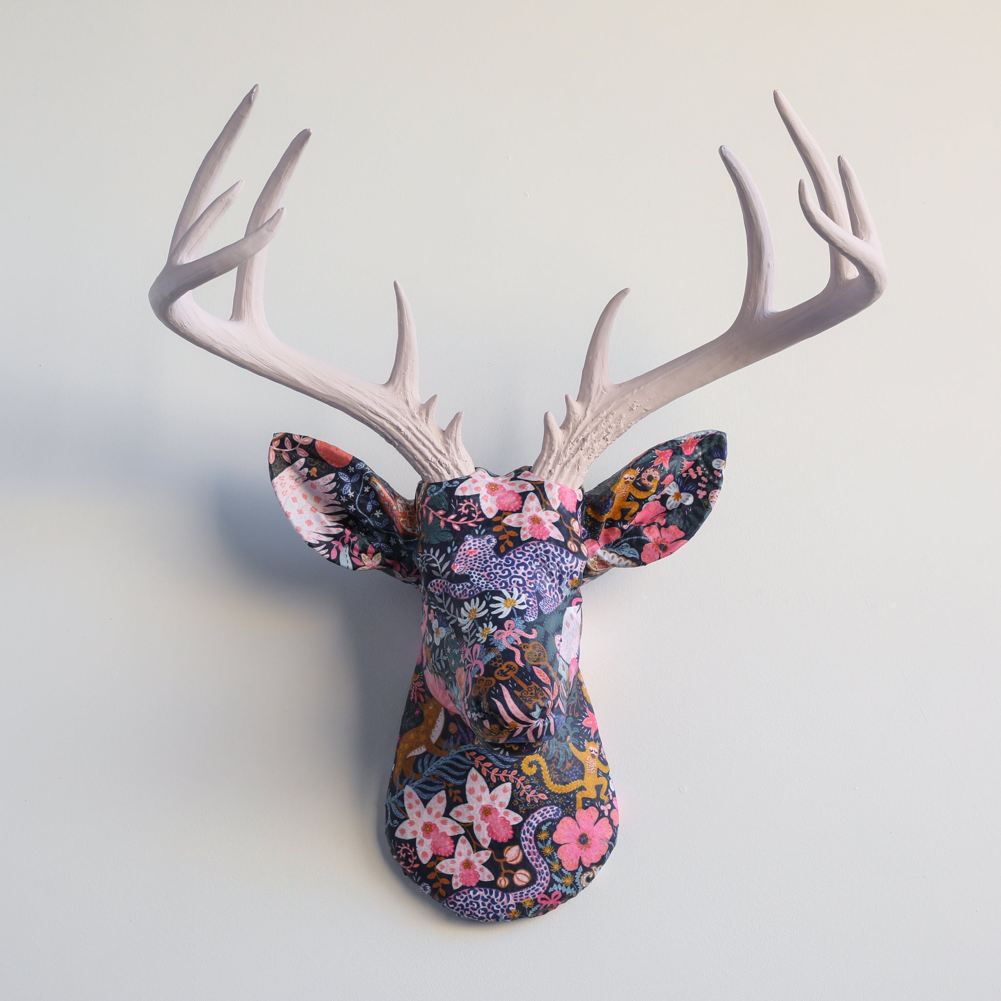 Fabric-Wrapped Deer Head - Modern and Novelty Patterns