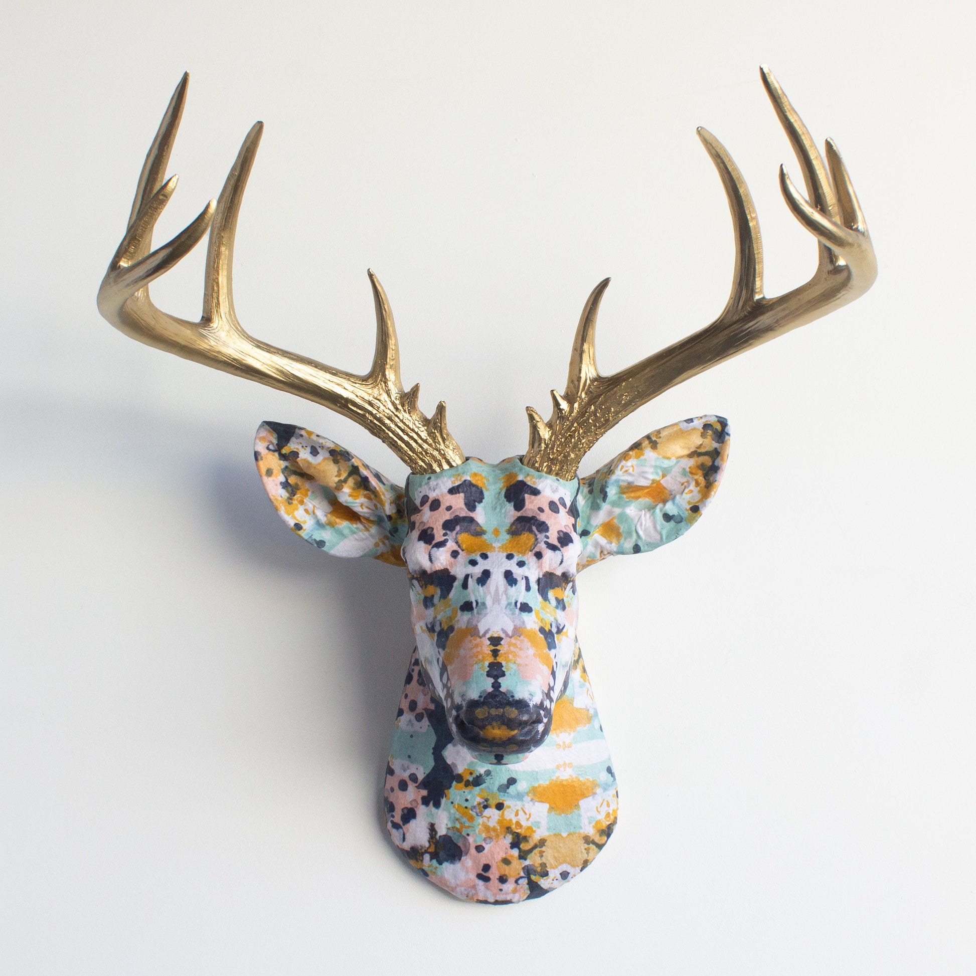 Fabric-Wrapped Deer Head - Modern and Novelty Patterns