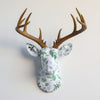 Fabric-Wrapped Deer Head - Woodland and Nature Patterns