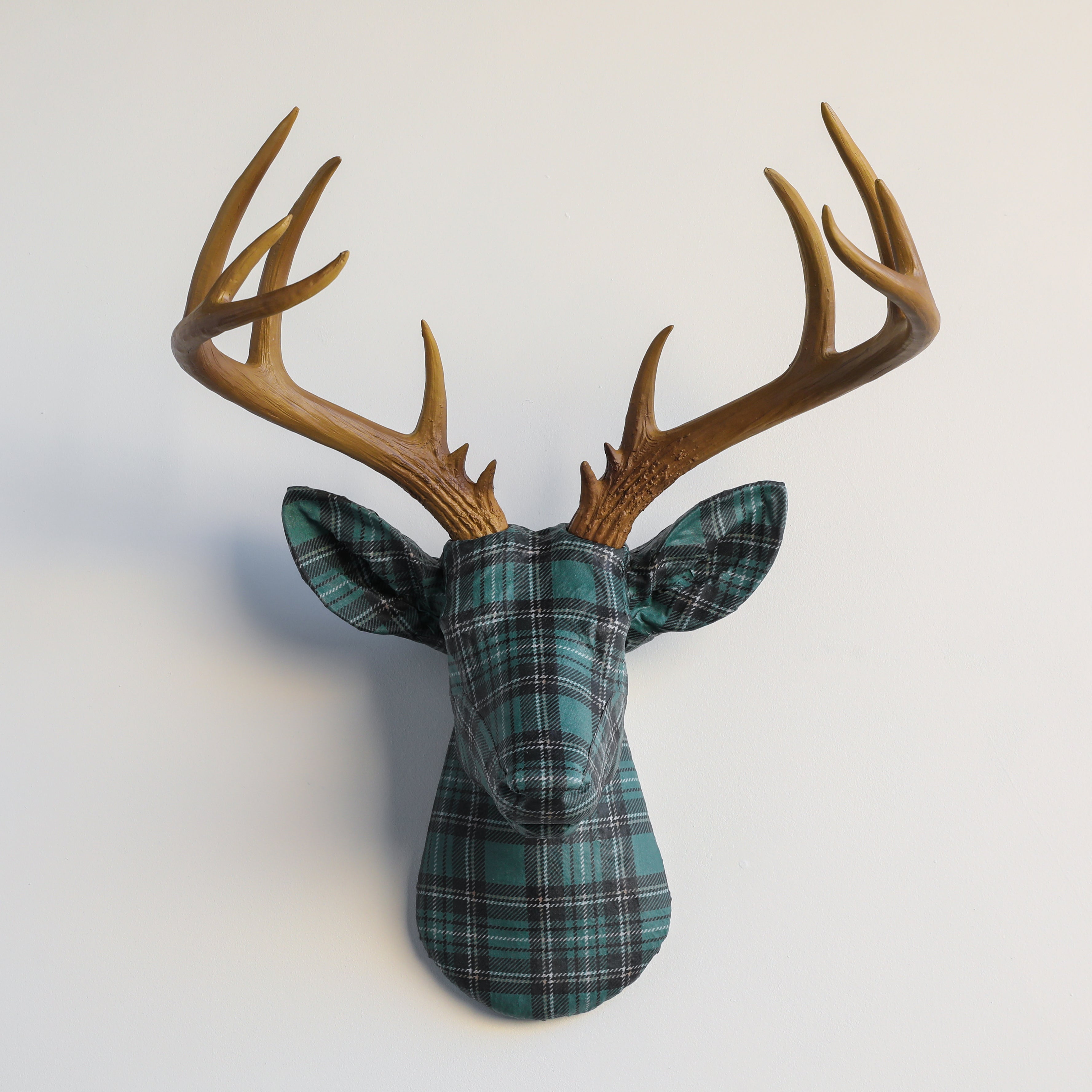 Fabric deer head wall mount sale