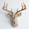 Fabric-Wrapped Deer Head - Woodland and Nature Patterns