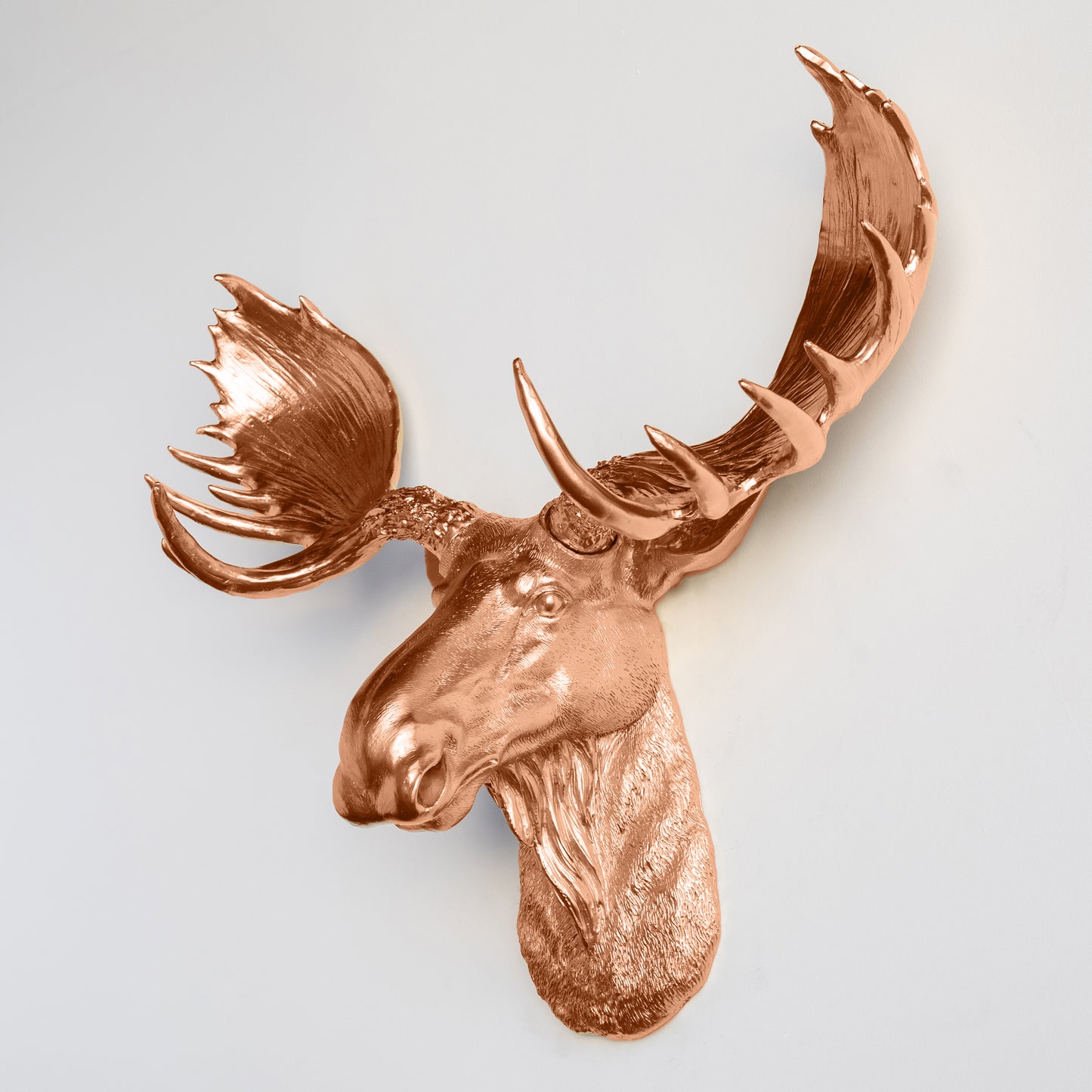 Faux Moose Head Wall Mount // Rose Gold