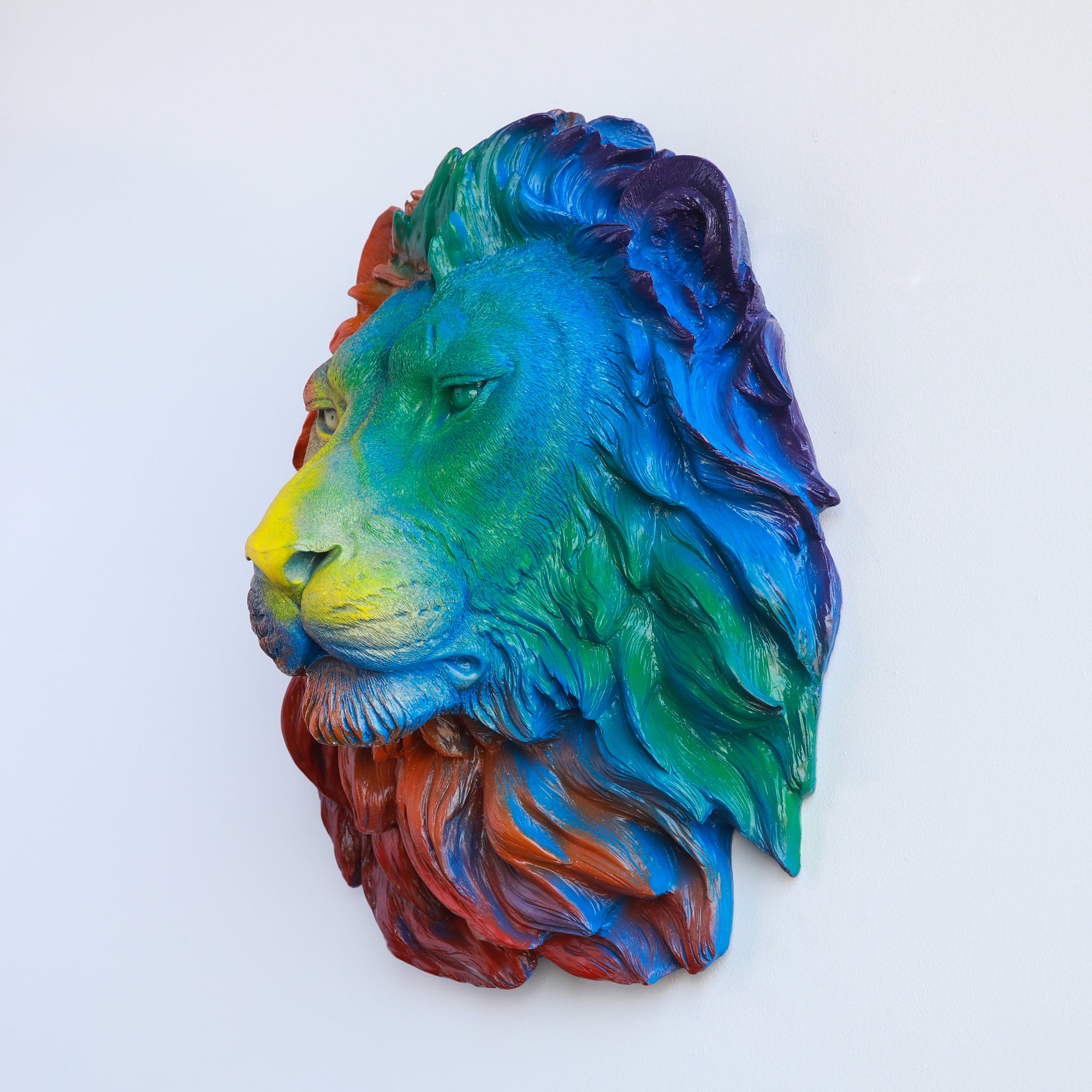 Faux Lion Head Wall Mount // Pride