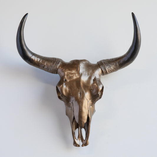 XL Faux Bison Skull // Bronze Ombre