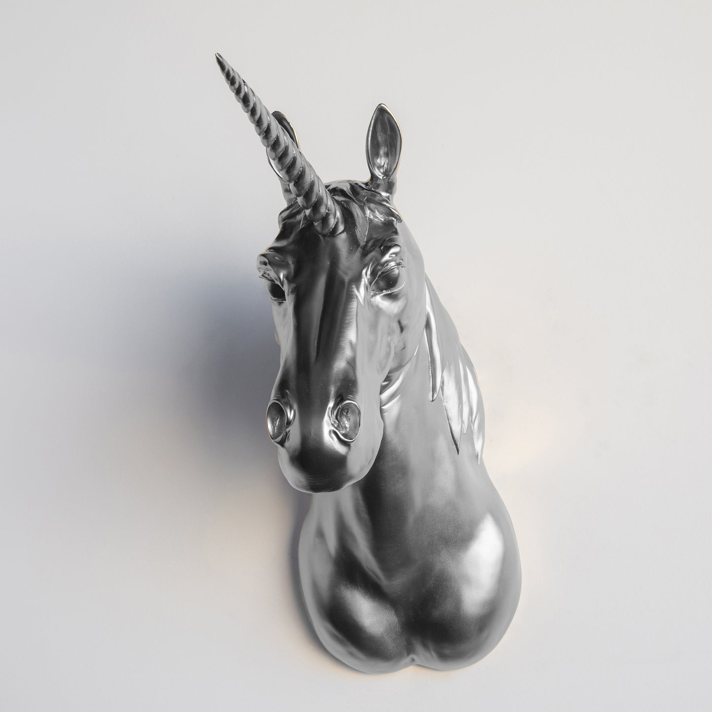 XL Unicorn Head Wall Mount // Silver