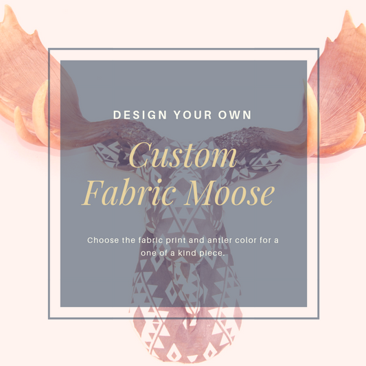 Custom Fabric Moose Head Art Wall Decor