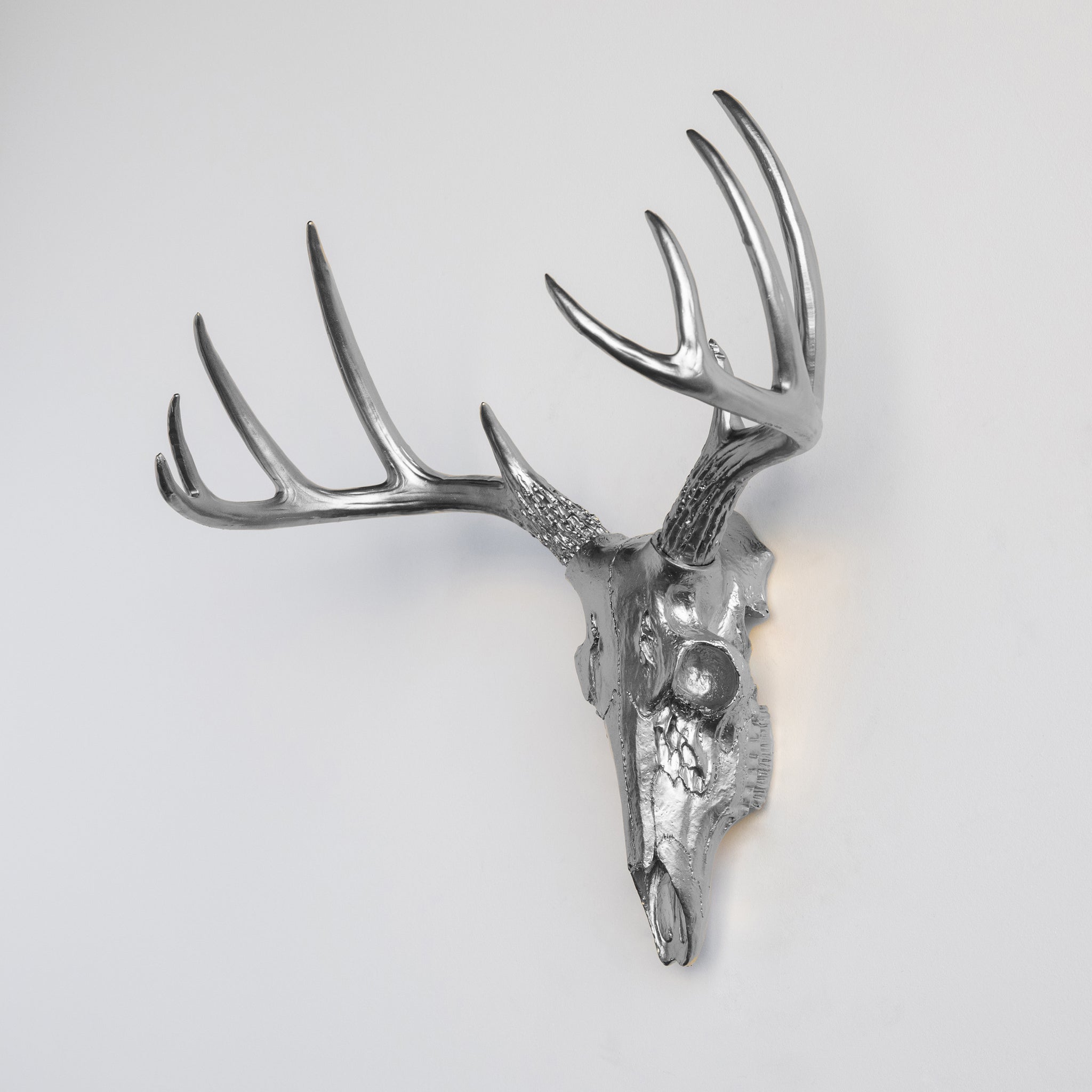 Faux Small Deer Skull // Silver