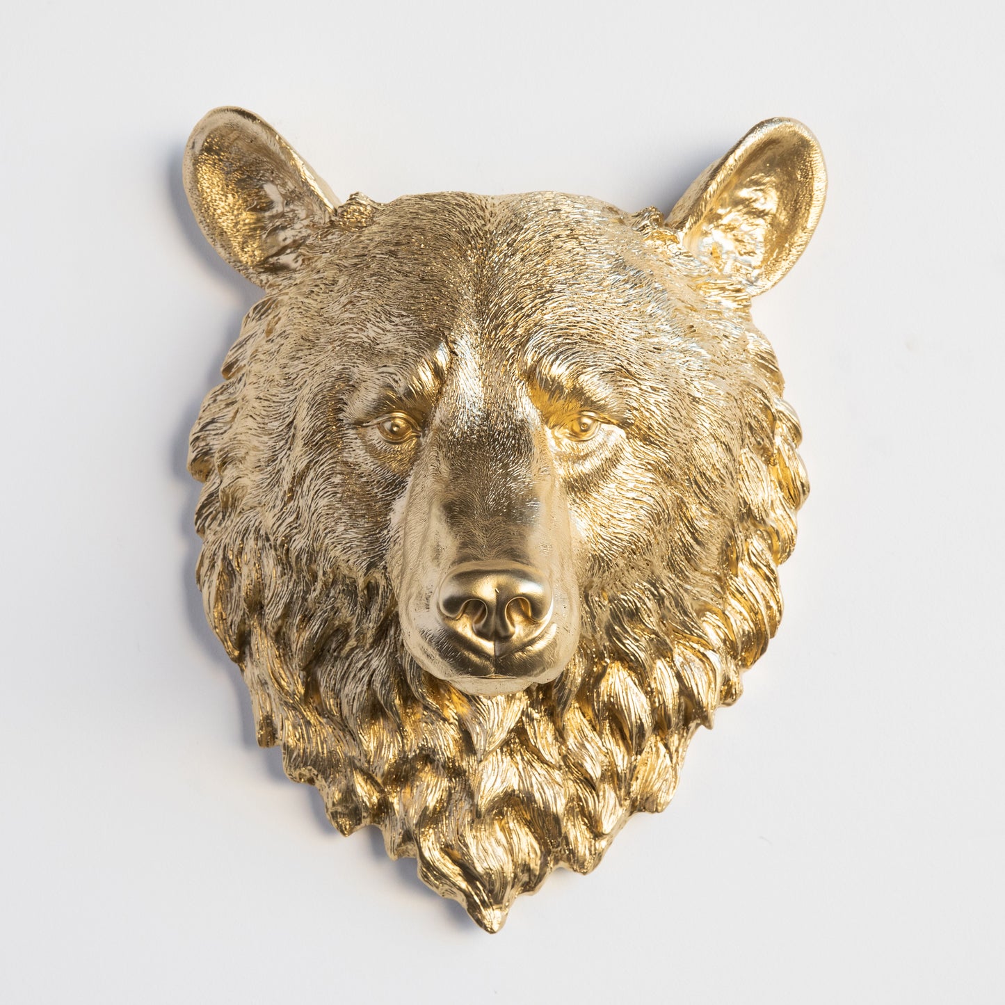 Faux Bear Head Wall Mount // Gold
