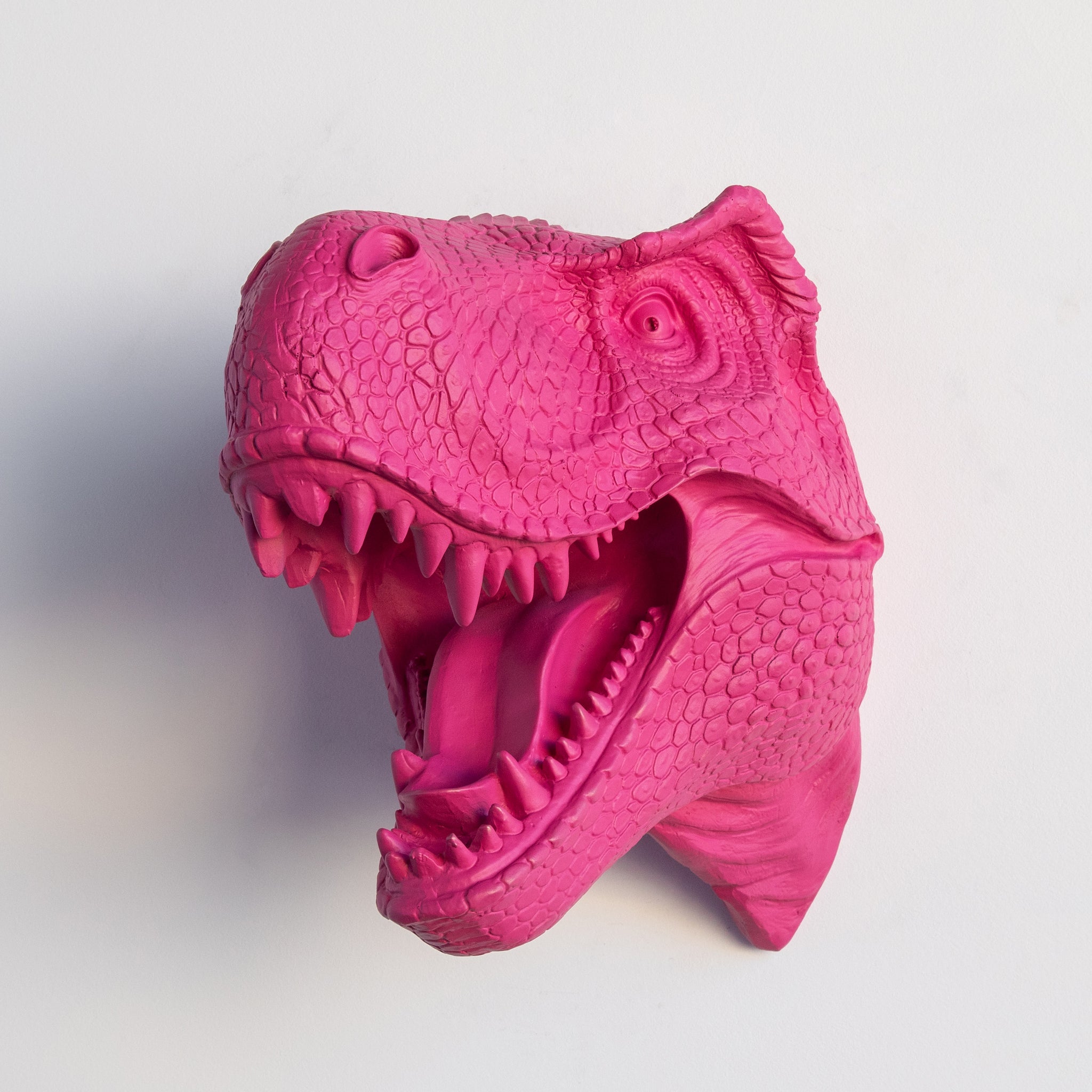 T-Rex Dinosaur Head Wall Mount // Hot Pink