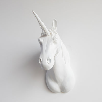 XL Unicorn Head Wall Mount // White