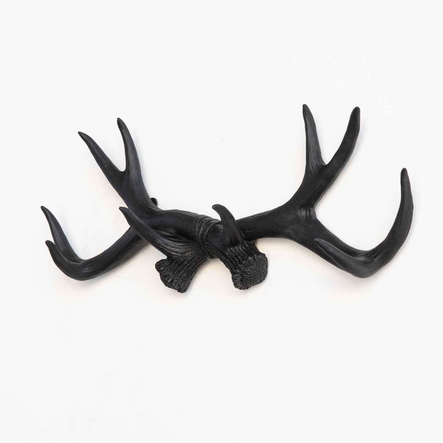 Faux Deer Antler Wall Hook // Black