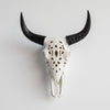 Faux Carved Cow Skull