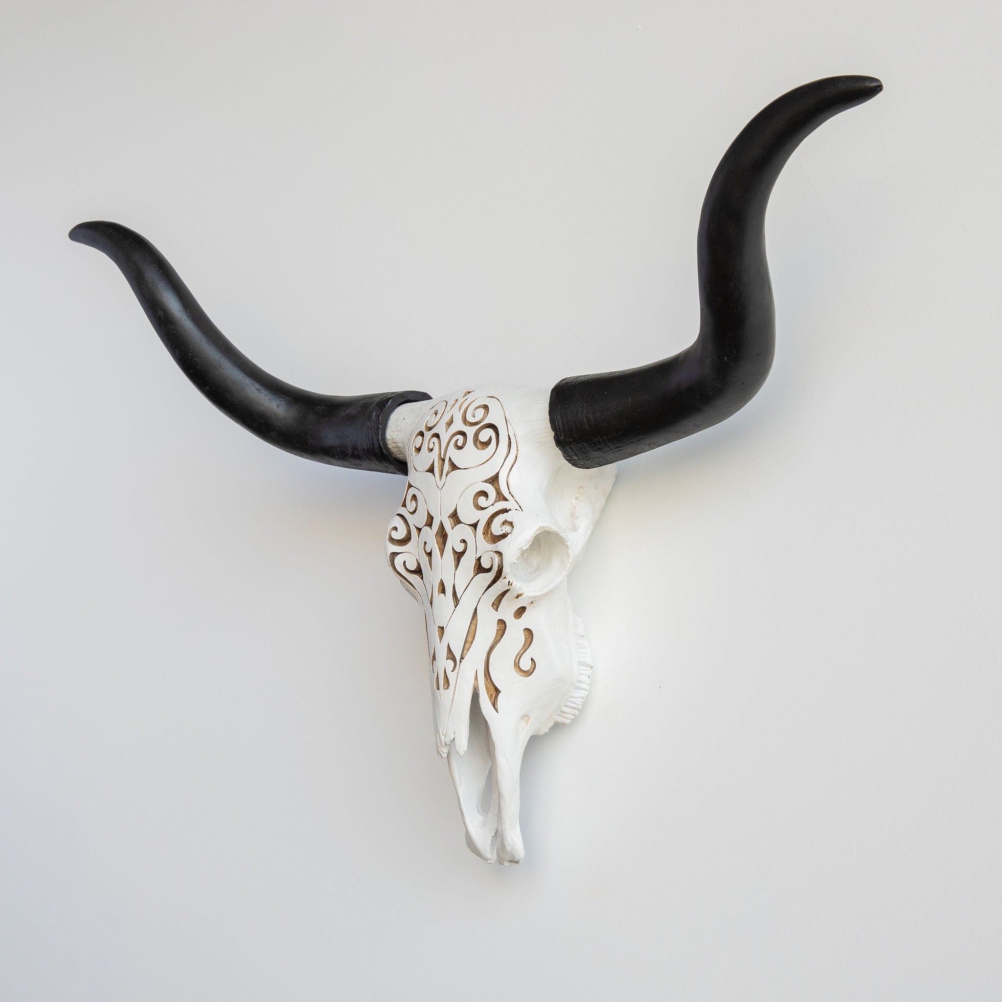 Faux Carved Texas Longhorn Skull // Realistic