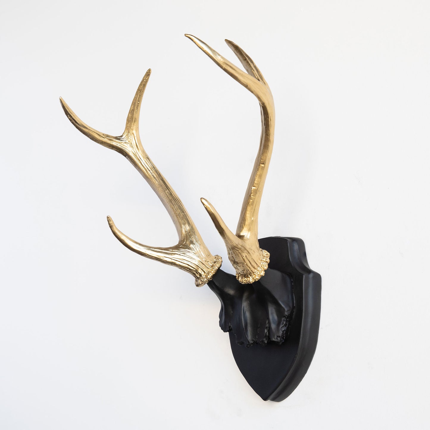 Faux Deer Antler Wall Trophy // Black and Gold