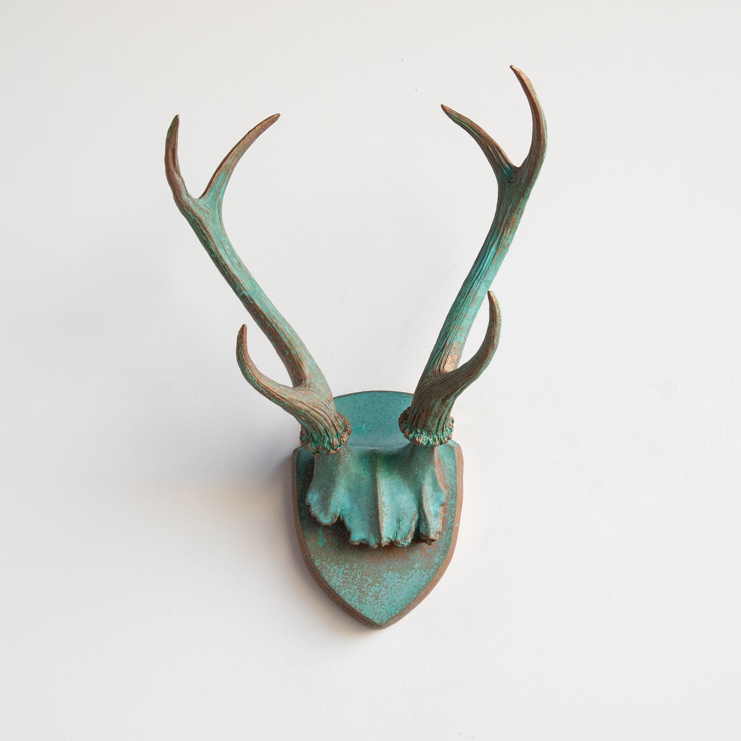 Faux Deer Antler Wall Trophy // Copper Patina