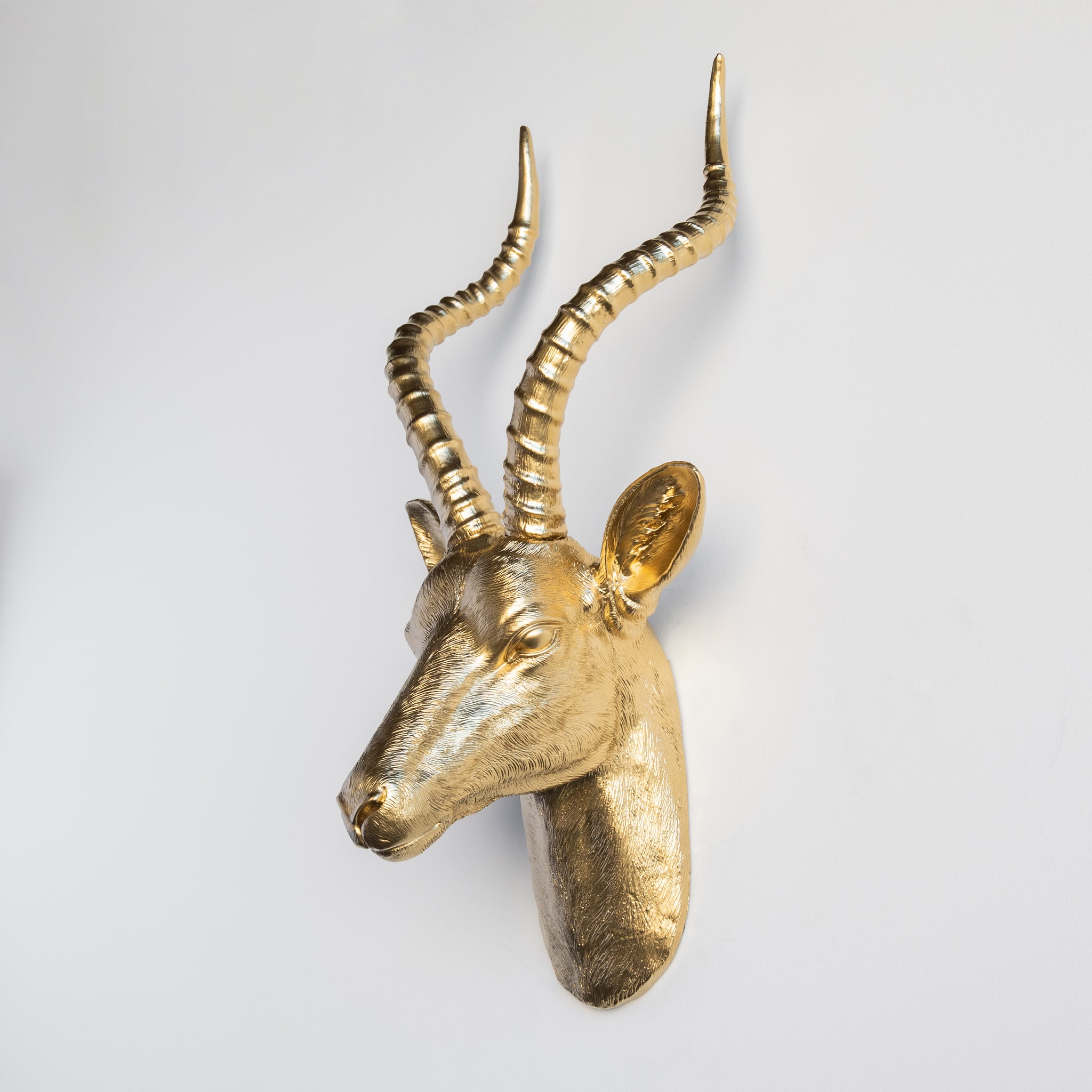 Faux Antelope Head Wall Mount // Gold