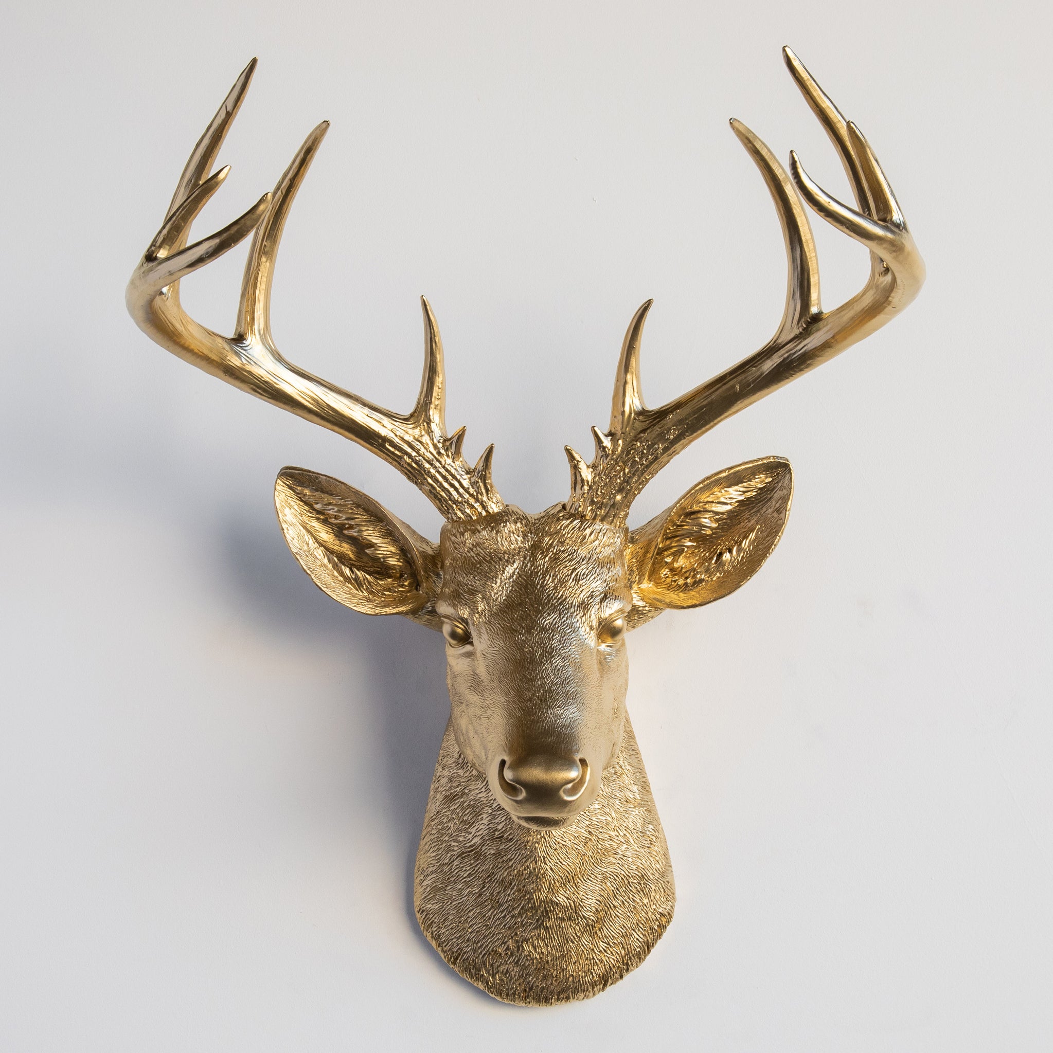 Faux Stag Deer Head Wall Mount // Gold