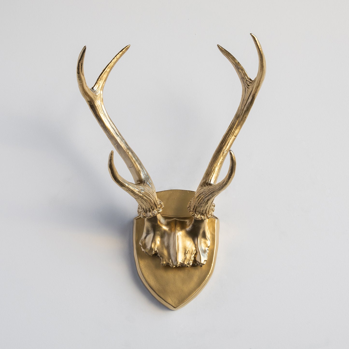Faux Deer Antler Wall Trophy // Gold