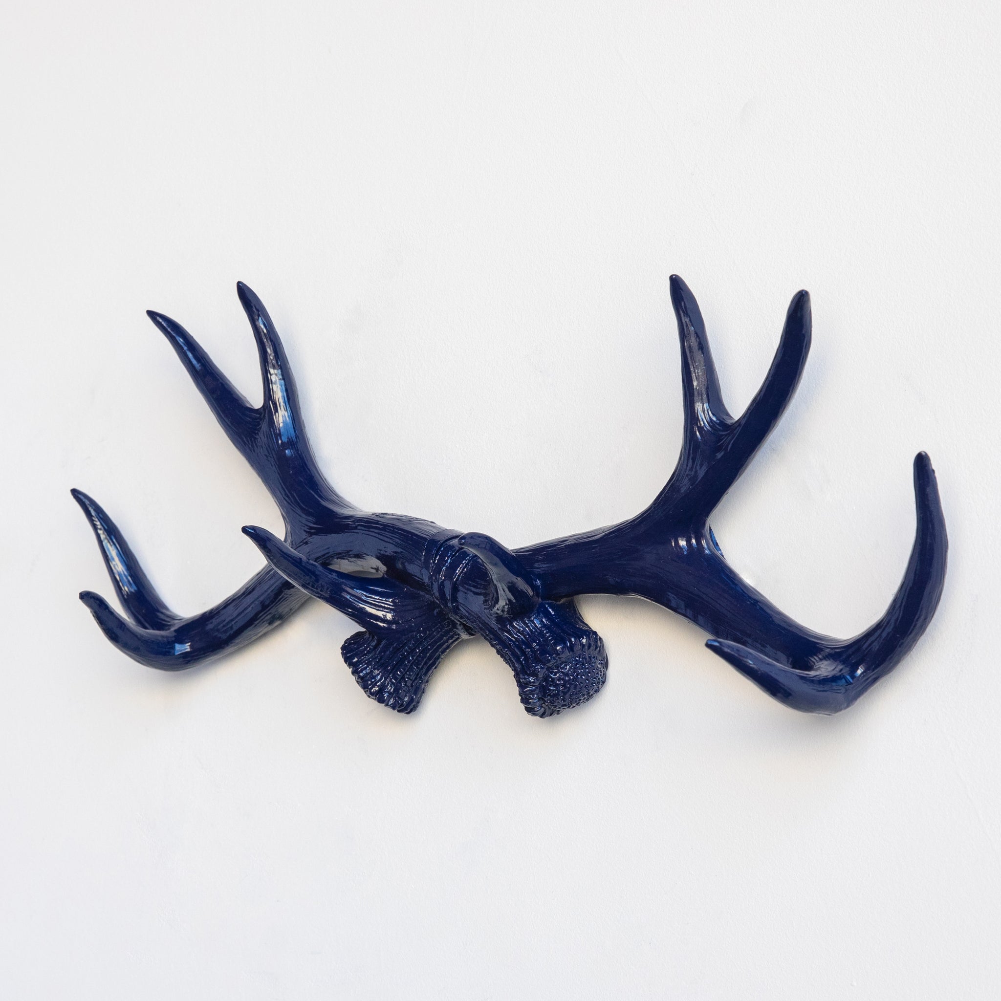 Faux Deer Antler Wall Hook // Navy Blue