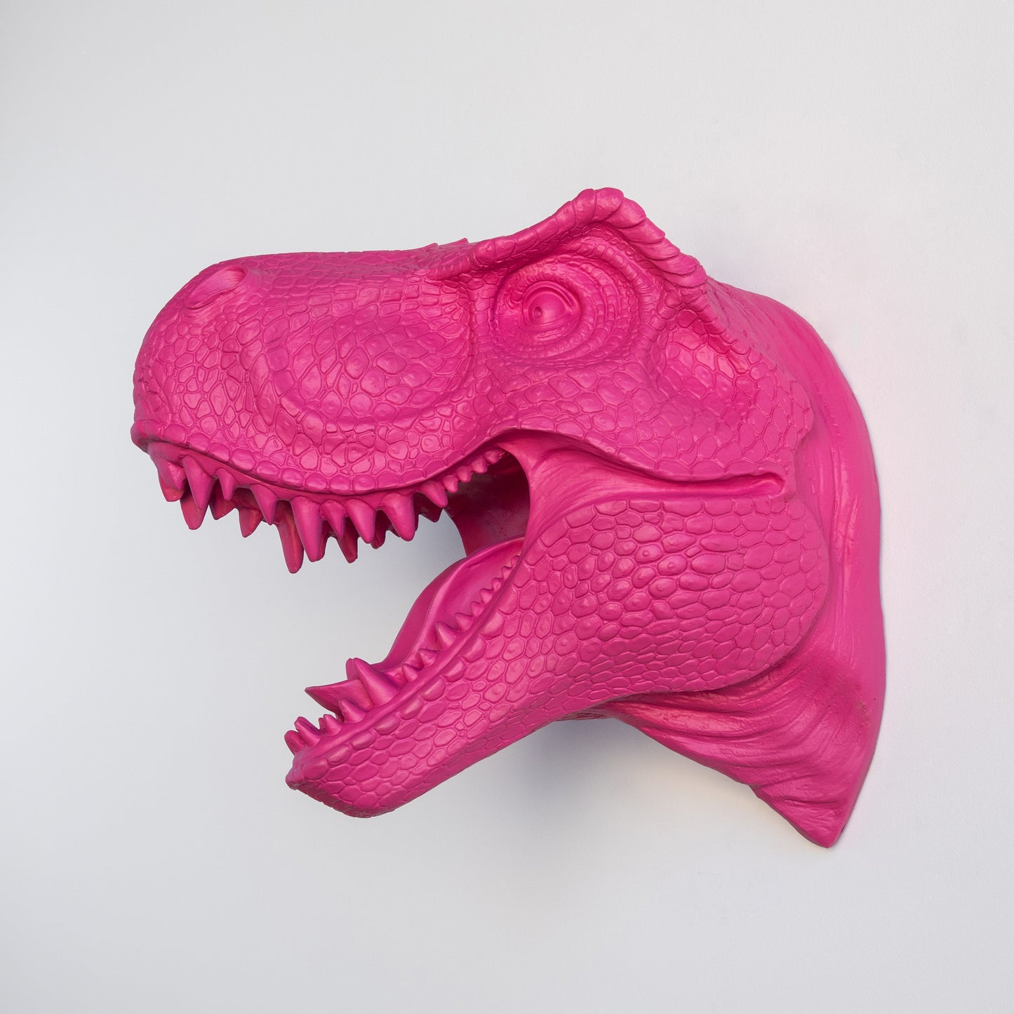 T-Rex Dinosaur Head Wall Mount // Hot Pink